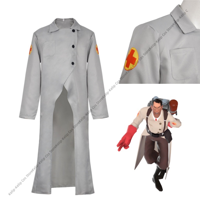 Medical Lab Games - TF2 Medic Cosplay Kostüme RED BLU