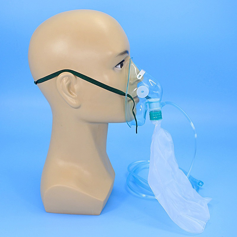 Oxygen Mask Non-Rebreather - 1 Stück Sauerstoff-Gesichtsmaske für Erwachsene/Kinder mit